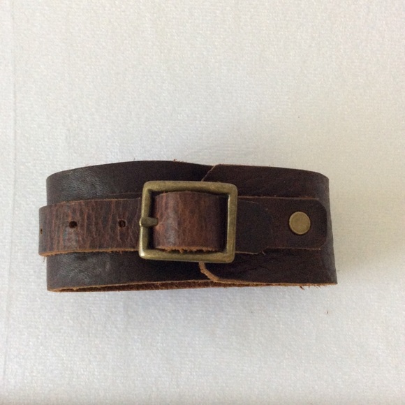 Glory Haus Jewelry - Glory Haus by Jen Hatmaker Brown Leather Cuff Buckle Wrap Bracelet